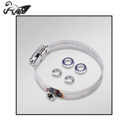 适用于摩托车排气管中段抱紧箍防烫盖保护装饰盖卡箍固定抱箍