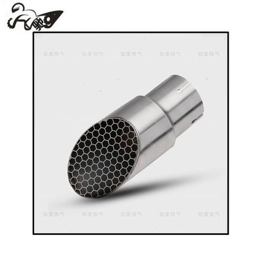 适用凯旋Speed400/Scrambler400X改装排气管隐藏尾段蜂窝尾喉尾嘴