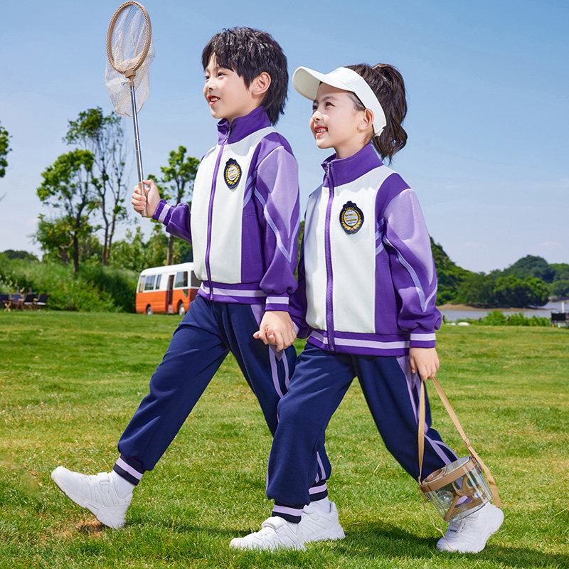 新款春秋男女童三件套小学生校服班服春夏四件套幼儿园园服运动服