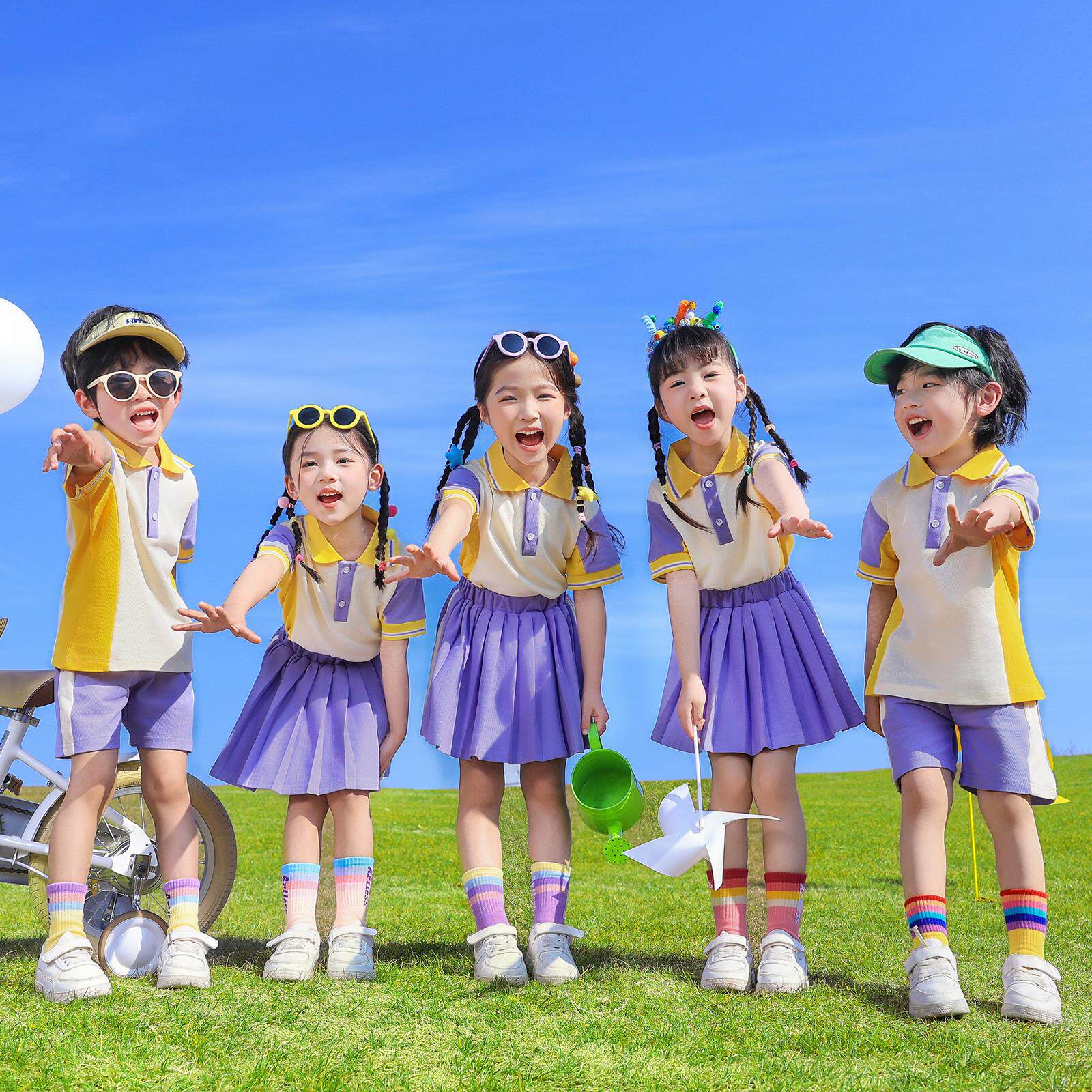 班服小学生夏季校服套装短袖运动会六一表演服毕业拍照园服幼儿园