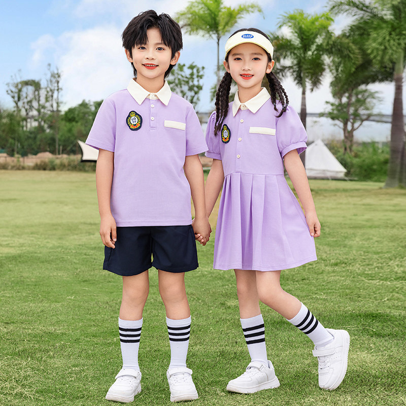 小学生班服夏季英伦风连衣裙儿童六一演出服班服幼儿园园服毕业服