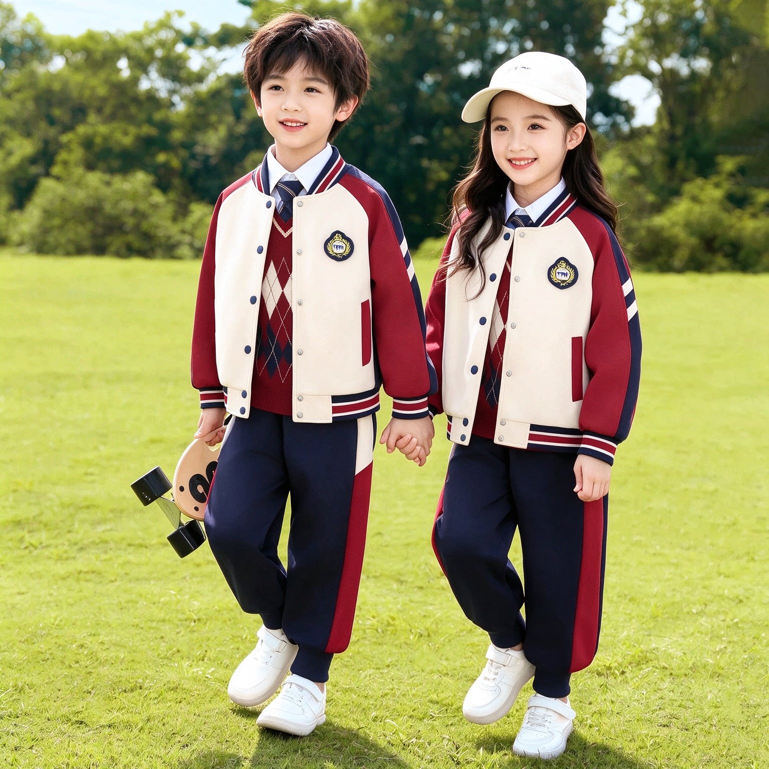 春秋季小学生班服幼儿园英伦园服
