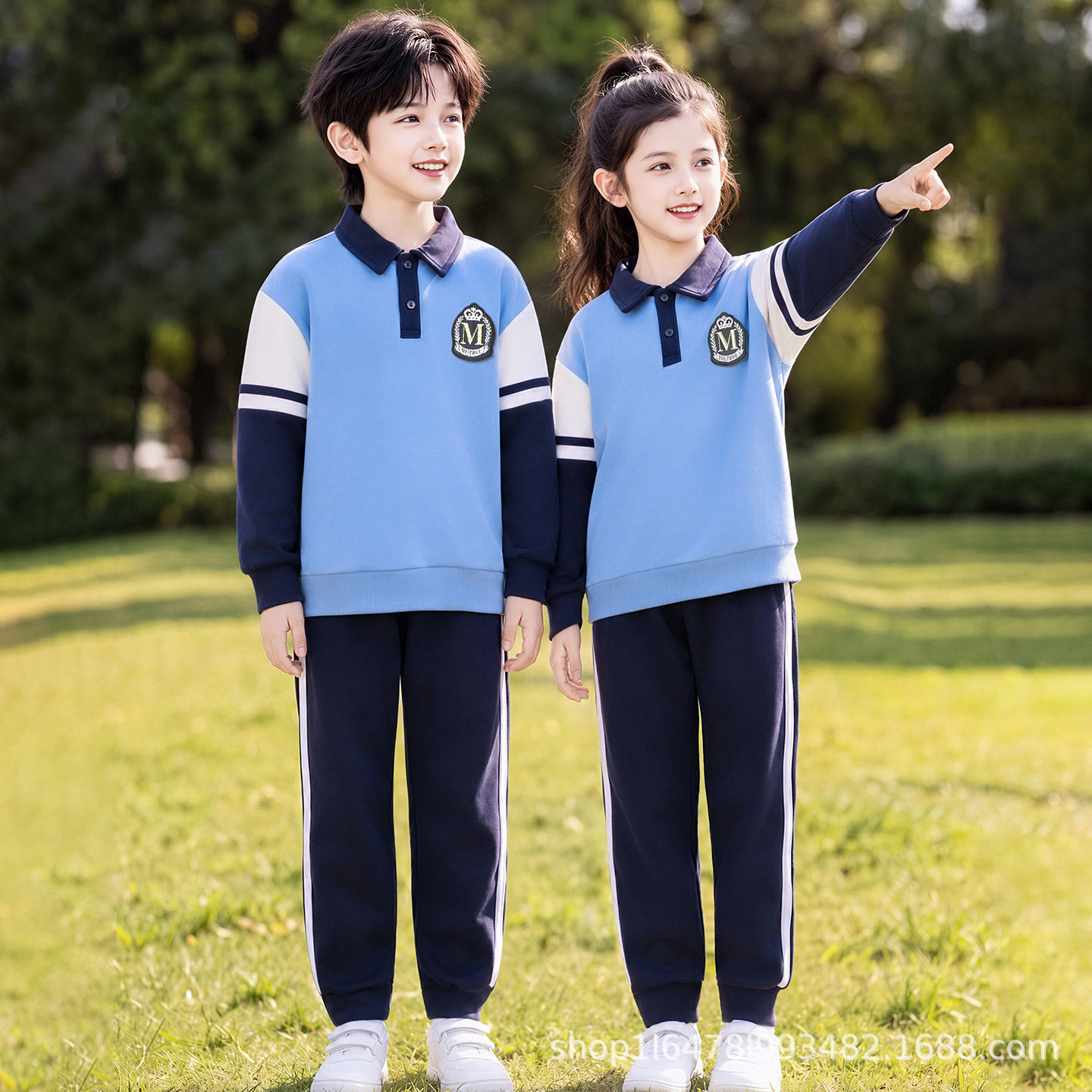 幼儿园园服春秋款一年级小学生班服两件套秋季儿童校服运动服套装
