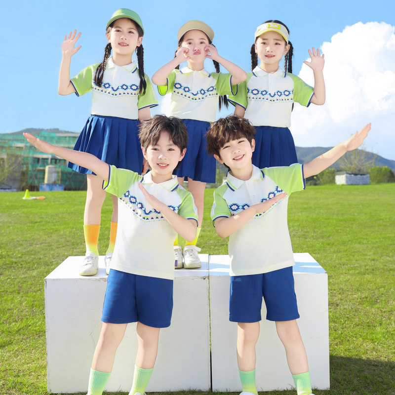 小学生校服夏季幼儿园园服运动会服学院一二年级儿童班服毕业套装