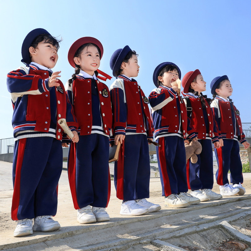 幼儿园园服夏季小学生校服春秋装一年级三四件套儿童运动班服套装