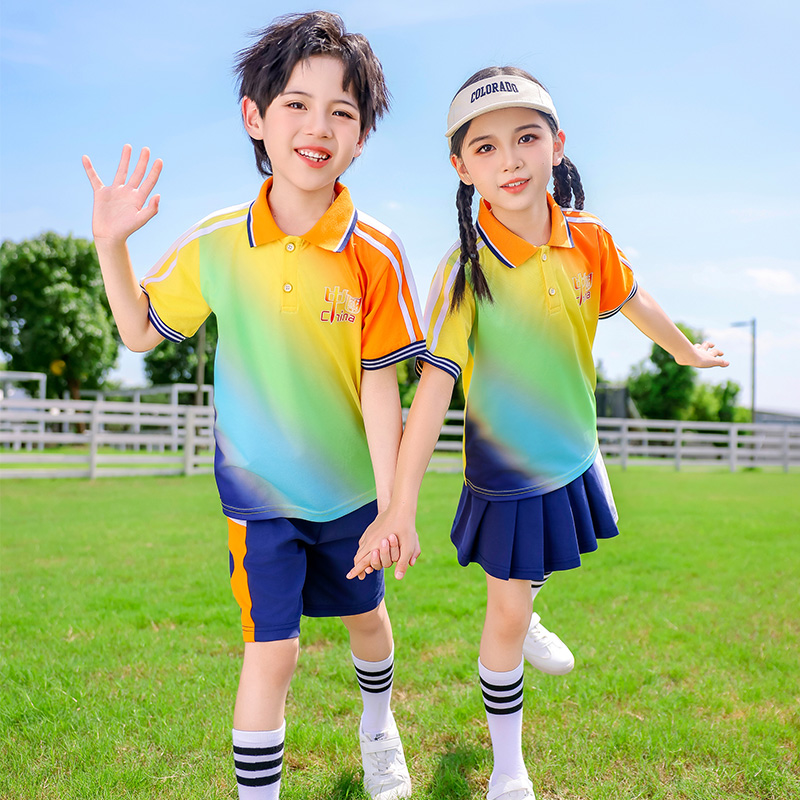 幼儿园园服夏装毕业拍照学院风六一表演出班服小学生夏季校服套装