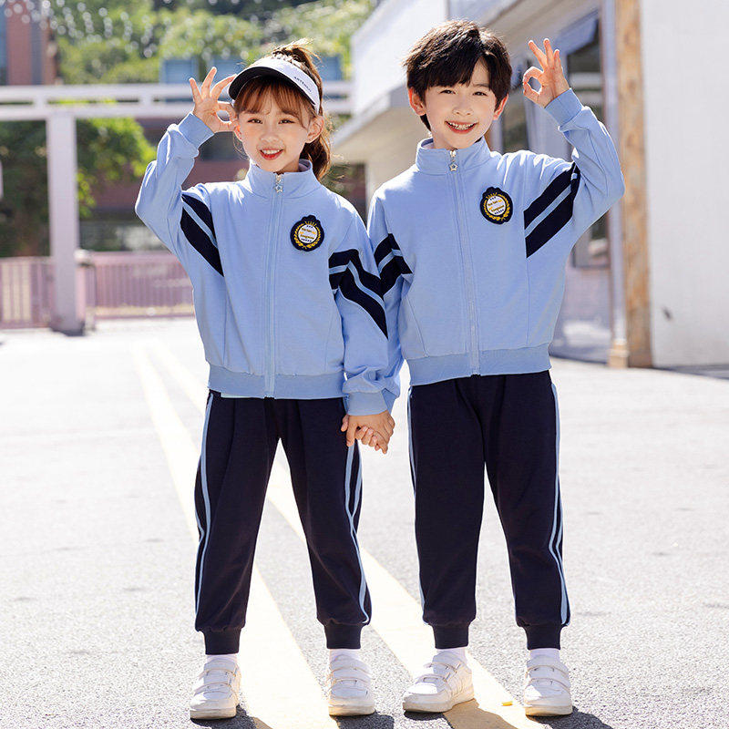 幼儿园园服春秋季套装休闲儿童学院风运动会班服小学生三件套校服