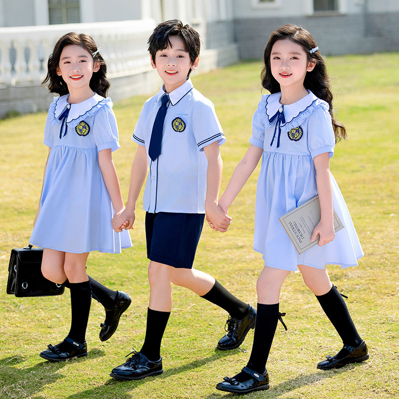 幼儿园园服夏季毕业服装大班拍照衣服六一小学生校服演出服表演服