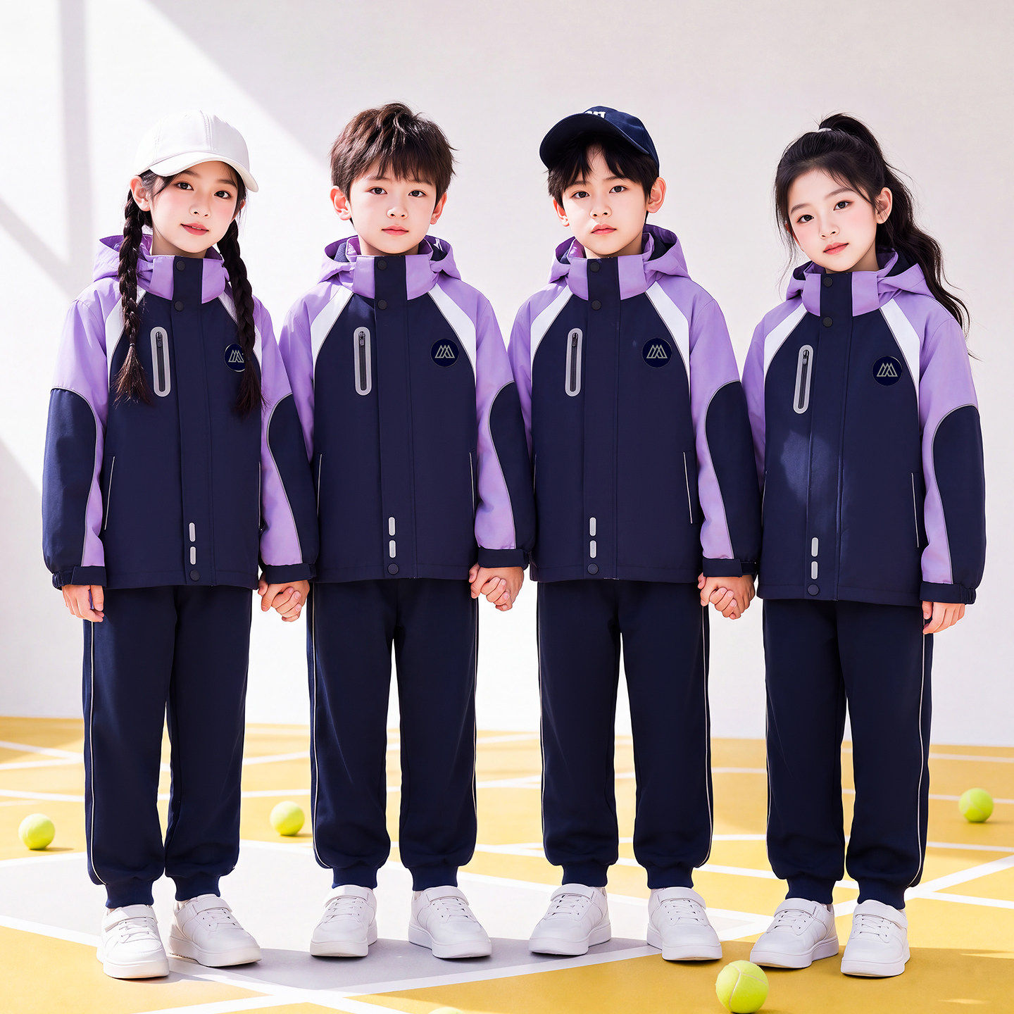 沈阳市统一秋冬季小学生校服冲锋衣三合一摇粒绒内胆保暖赠送徽章