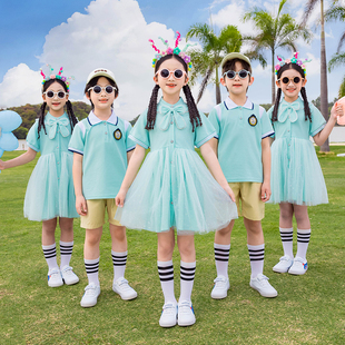 英伦学院风毕业照班服小学生校服夏季 幼儿园园服夏装 六一表演礼服