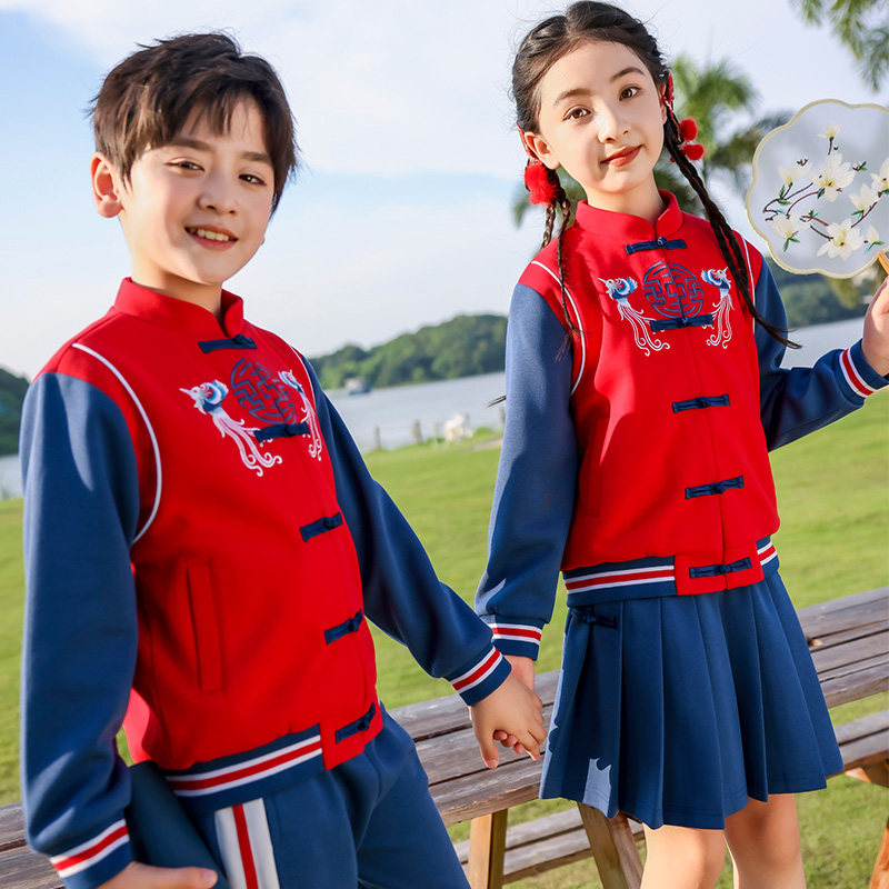 小学生校服表演动套装棉幼儿园服