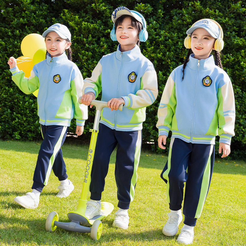 春秋季小学生校服儿童班服幼儿园蓝色英伦风毕业服园服运动服套装
