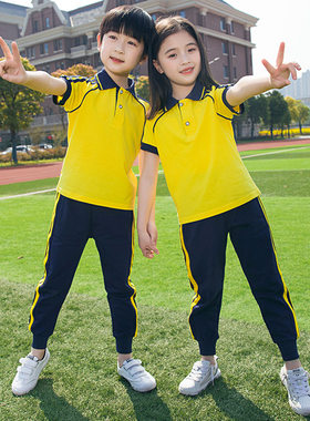 小学生英伦风纯棉夏装幼儿园园服