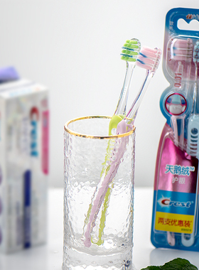 佳洁士天鹅绒牙刷护龈软毛crest小头护龈去黑渍牙菌斑2把装