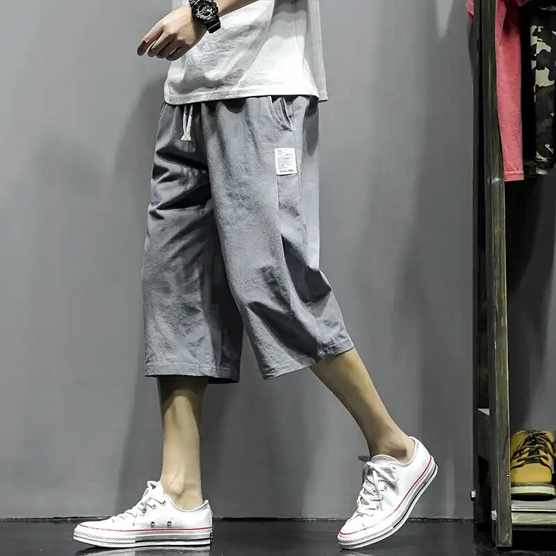 prince Clothes summer man Easy Overalls Cotton and hemp Drawstring Cropped Trousers XL Casual pantsin the Men's clothing, Casual pants  category - from Buy2taobao.com to provide professional Taobao agent buy service