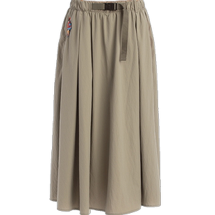 非鱼夏季新款文艺百搭裙裤中场款开叉女装裙子百搭休闲工装裙