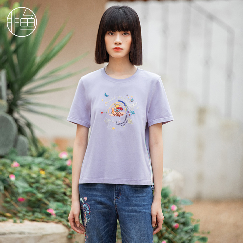 版型好非鱼短袖T恤常规厚度