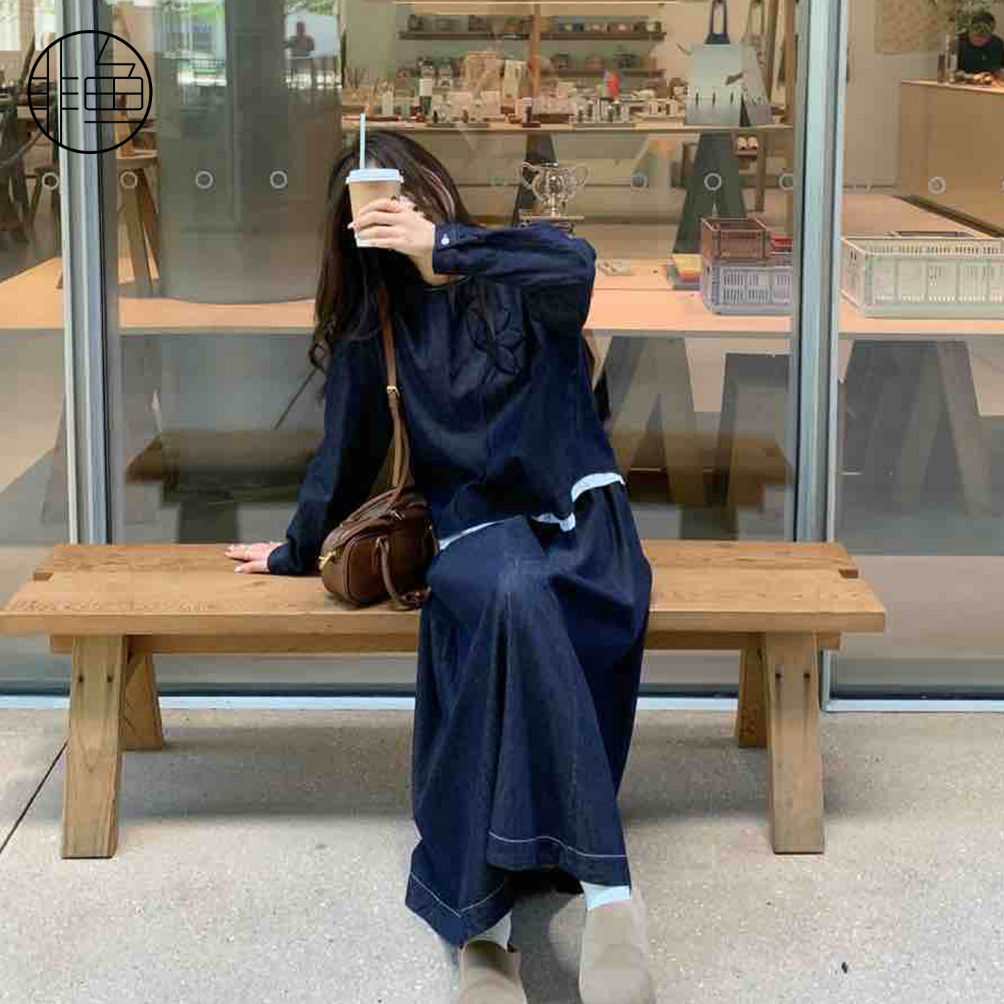 复古牛仔衬衫女宽松显瘦上衣