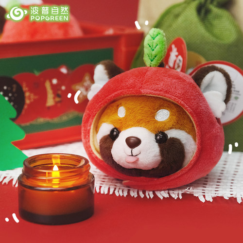 波普自然熊猫果毛绒挂件可爱礼物