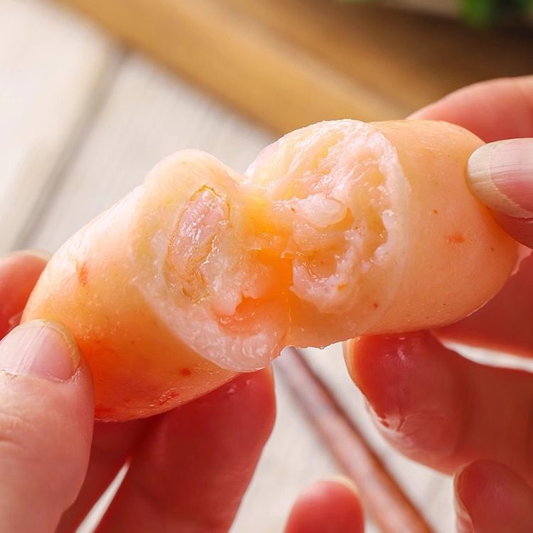 潮世兴宝宝虾肠烤肠空气炸锅半成品速冻美食儿童纯早餐虾多多多肠