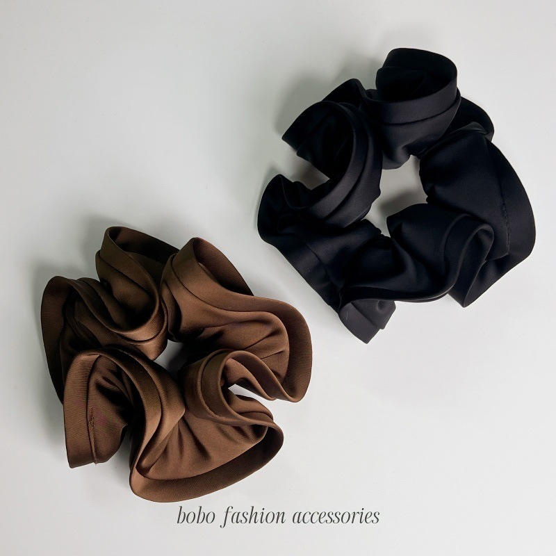 赵露思同款大号木耳边大肠发圈女韩系时尚洋气黑色扎头发头绳