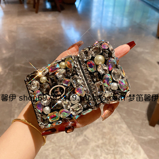 金属烟盒20支装细烟软硬通用创意翻盖盒子防压个性镶钻满钻奢华