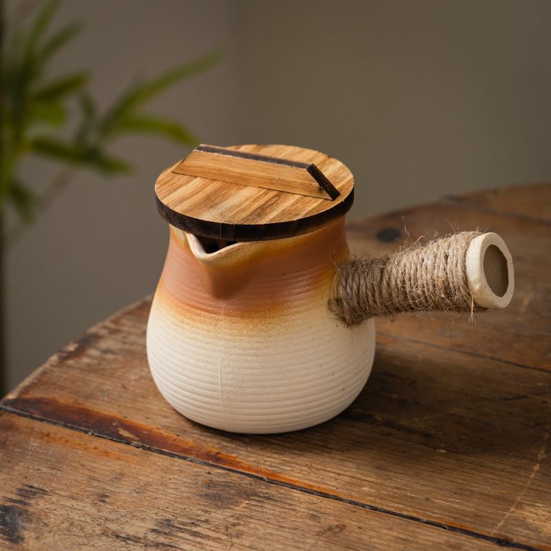 罐罐壶可明火干烧烤奶罐煮茶壶炒茶大容量围炉煮茶陶瓷户外便携包