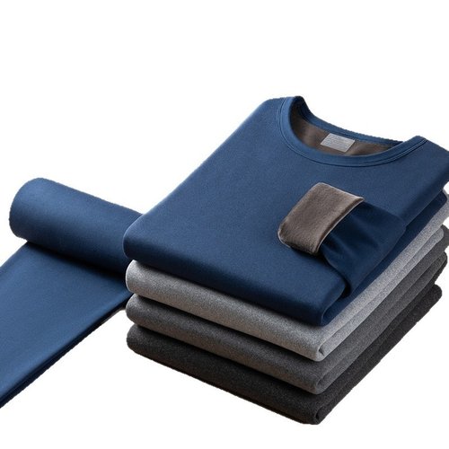 北极绒男士保暖内衣加厚加绒防寒青年大码秋衣秋裤套装秋冬季