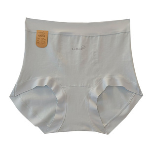 10a新疆长绒棉纯棉内裤 女高腰胖mm收腹加长前裆产后恢复内裤