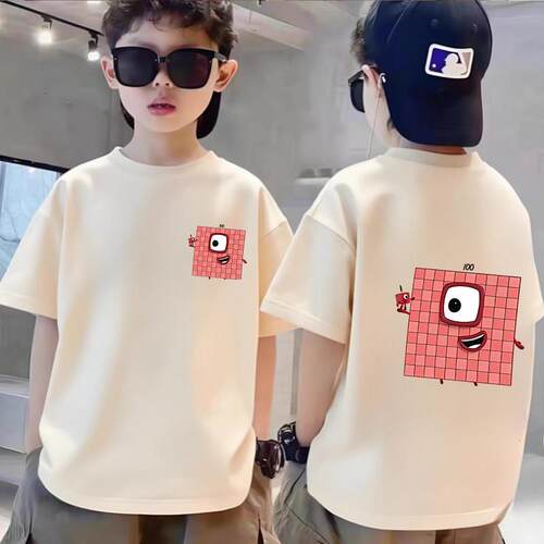 Numberblocks数字积木联名短袖T恤男女童周边衣服儿童半袖夏
