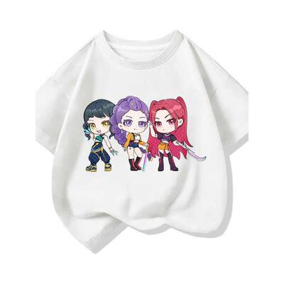 纯棉男童Skpop圆领宝猎魔恤baby女团休闲比夏女童t半袖短袖衫宝贝