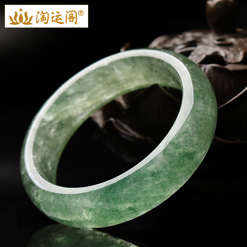 绿草莓晶扁手镯女镯子手饰品个性礼物气质简约首饰玉镯大气送老婆