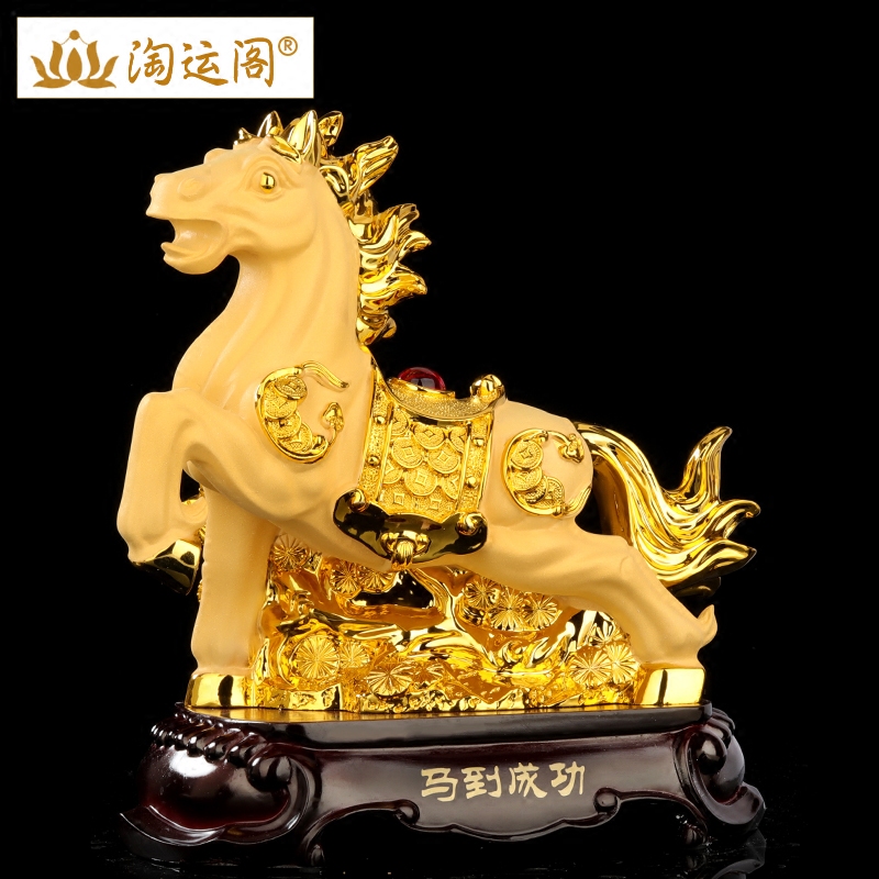 富桂雄踞马到成功生肖马摆件曼唯骏马贺喜马形摆设神骏登峰吉祥物