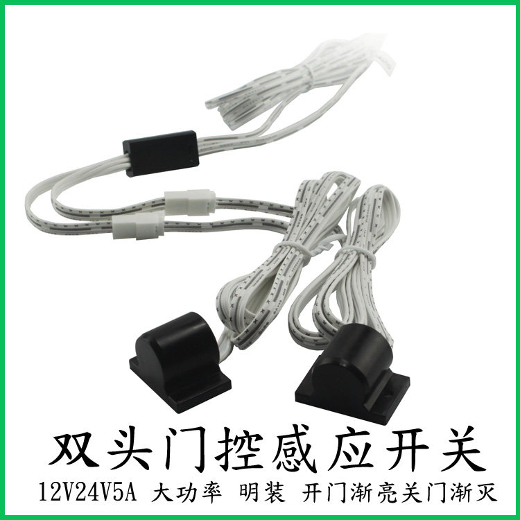 12V24V双门控渐亮渐灭明装开关