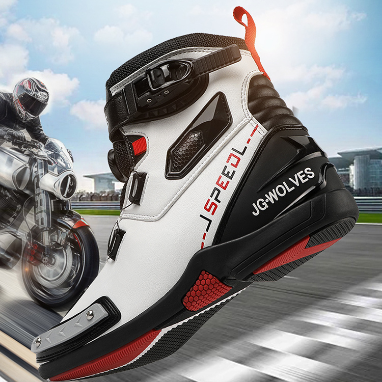 摩托车骑行鞋男防水春秋冬季透气轻便越野拉力赛车巡航机车靴高帮