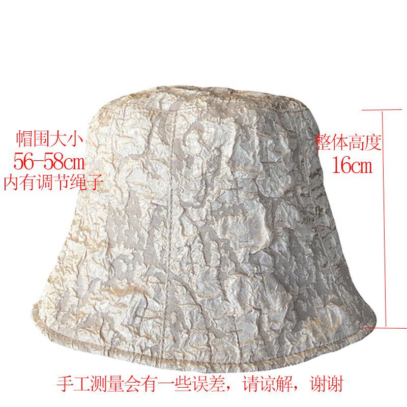 HONG KONG PURCHASING LACE BASIN HAT NICHE BUCKET HAT SPRING AND SUMMER THIN FACE COVERING FEMALE PLEATED FAIRY HAT FISHERMAN HAT TIDE