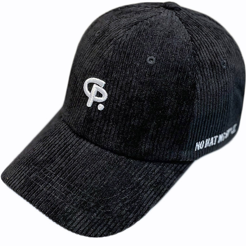 HONG KONG PURCHASING KOREAN VERSION OF INS EMBROIDERED LETTER CORDUROY DUCK TONGUE HAT WOMENS AUTUMN AND WINTER VERSATILE BASEBALL CAP COUPLE