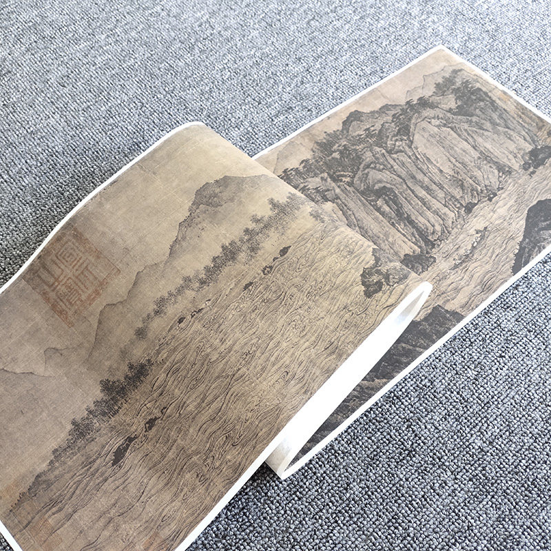 宋杨士贤赤壁图国画绢本复制高清版水墨装饰画宣纸艺术画芯中国画