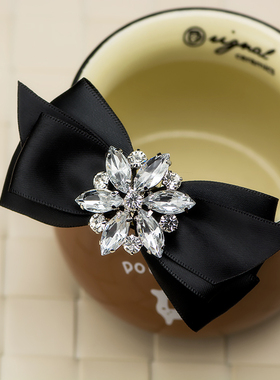 一双价13色高档手工水钻蝴蝶结