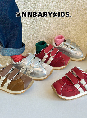 ts正品儿童德训鞋1-6岁3宝宝红色运动鞋春秋魔术贴男童女童阿甘鞋