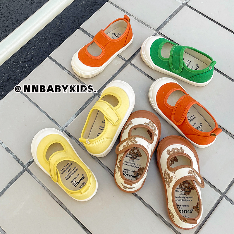 春夏韩版儿童浅口帆布鞋室内鞋