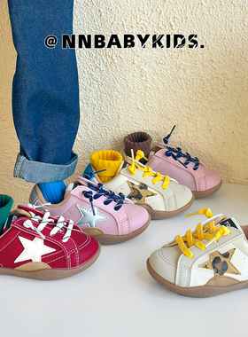 ts正品儿童星星板鞋春秋男女童红色运动鞋宝宝帆布鞋幼儿园室内鞋