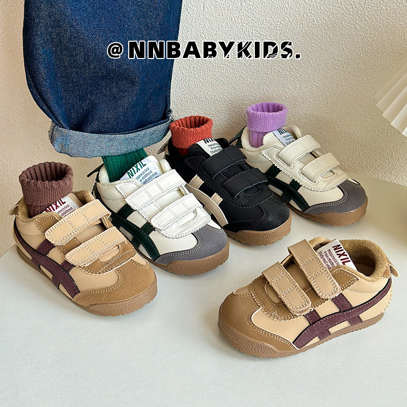 韩版儿童加绒运动鞋板鞋阿甘鞋