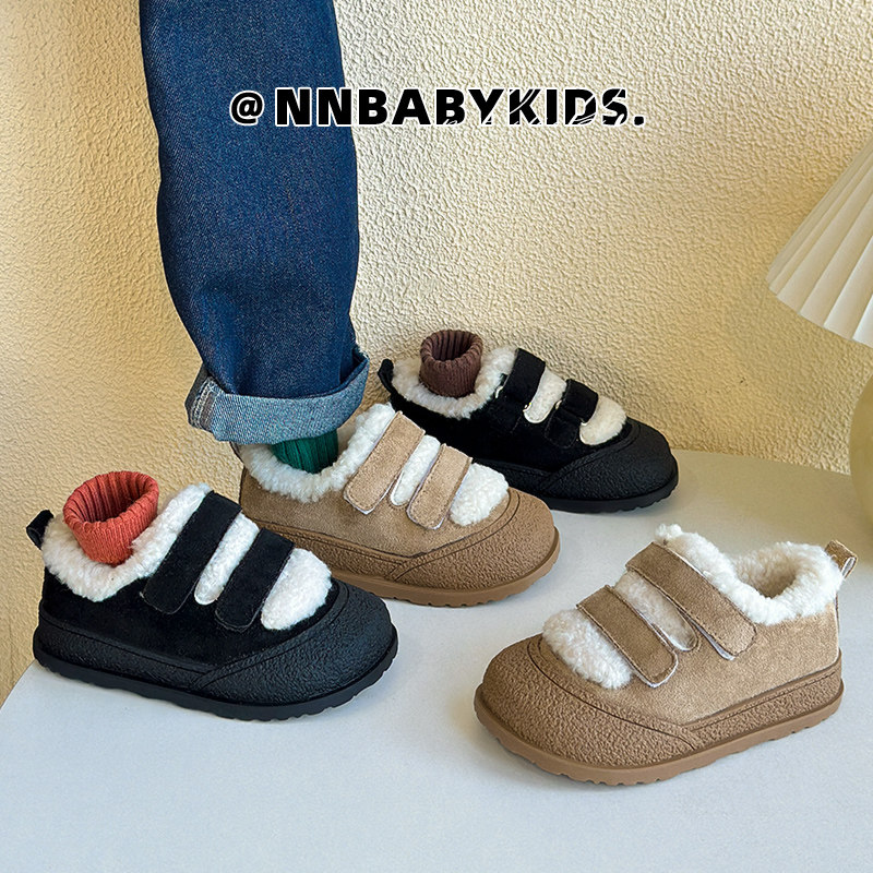 冬季韩版儿童毛毛鞋男女童加绒勃肯鞋羊羔毛豆豆鞋魔术贴宝宝棉鞋,童鞋/婴儿鞋/亲子鞋,棉鞋,淘宝优惠券,粉丝福利购,淘宝优惠卷