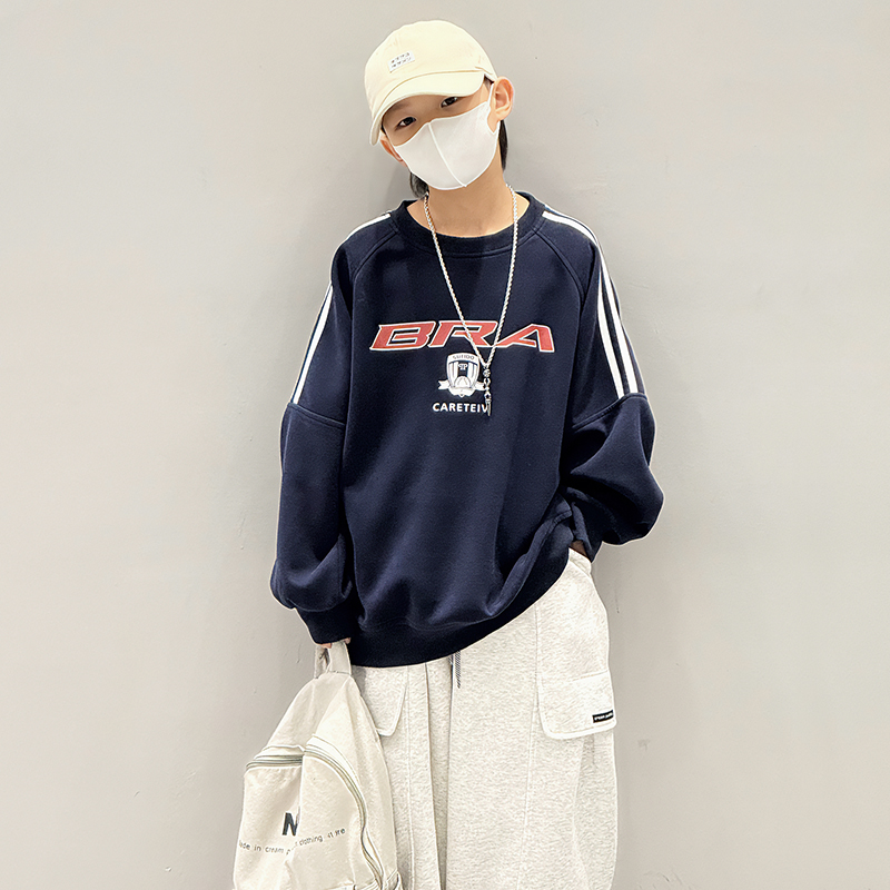 男童卫衣春秋款2025新款秋装帅气时髦中大儿童秋季男孩酷帅上衣潮