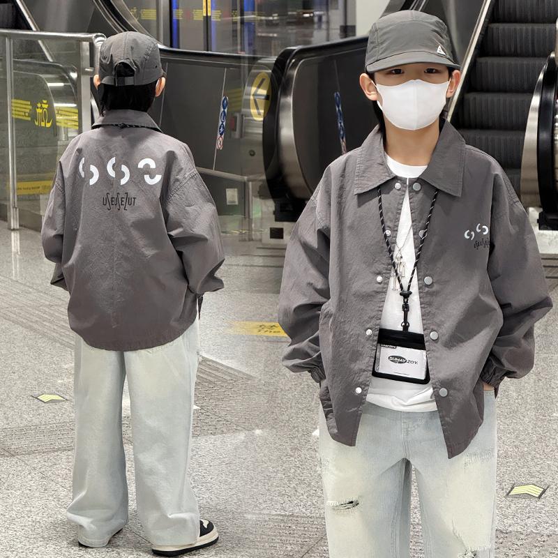 男童春季衬衫外套奶油布丁