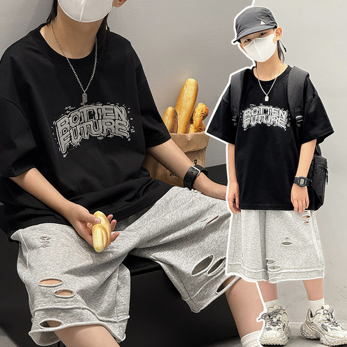男童短袖t恤2025新款夏季痞帅中大儿童装纯棉上衣休闲男孩夏装潮
