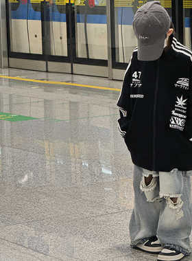 男童夹克外套秋款2025新款秋装洋气儿童黑色棒球服男孩帅气衣服潮