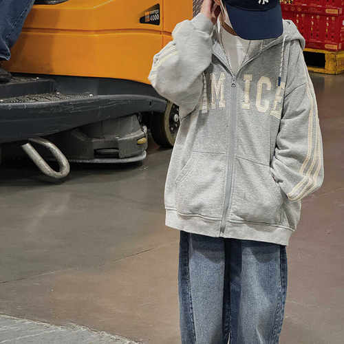 奶油布丁男童秋季连帽外套