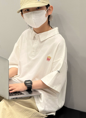 男大童polo衫短袖T恤夏季2026新款儿童夏装潮牌半袖男孩纯棉上衣t